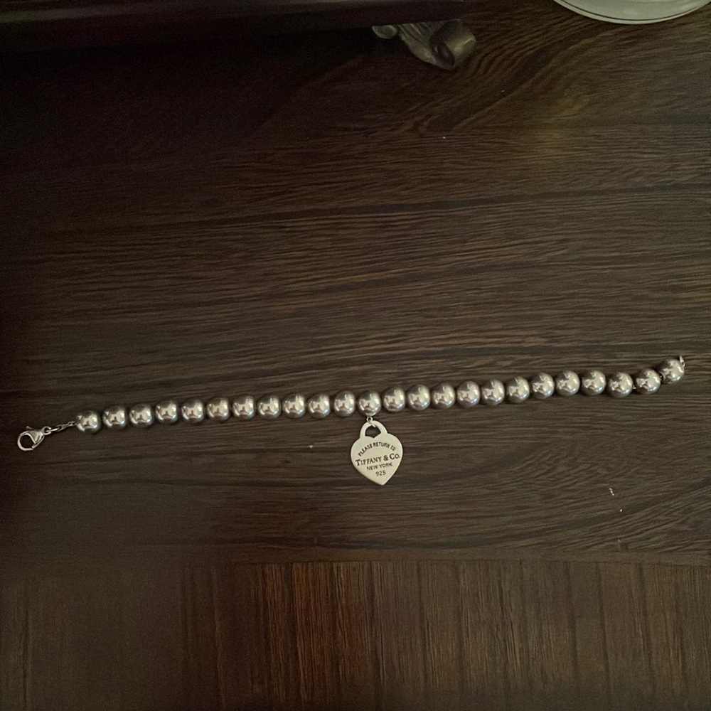 Tiffany & Co. sterling silver beaded bracelet.